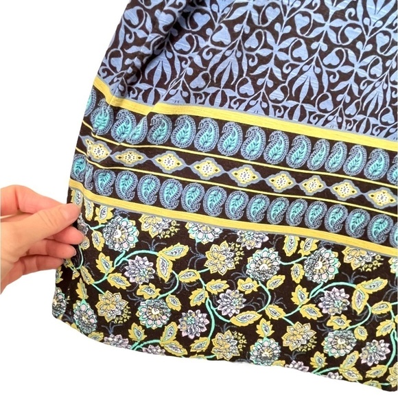 J. Jill Printed Rayon & Spandex Maxi Skirt with Pockets Size Large Petite - Picture 6 of 11